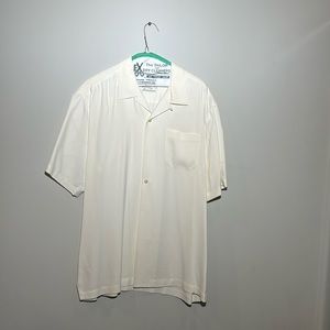 Tommy Bahama Men’s Off-White Casual Button Down Short Sleeve Shirt